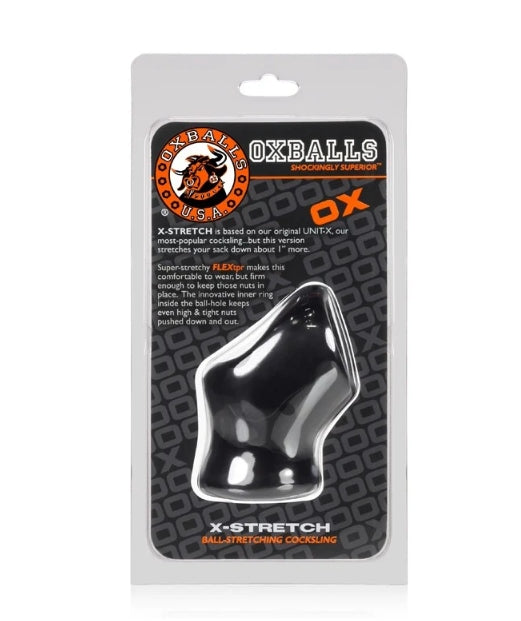 OXBALLS UNIT-X STRETCH, cocksling & ballstretcher - BLACK