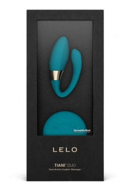 TIANI DUO Vibrating Couples Massager, Ocean Blue