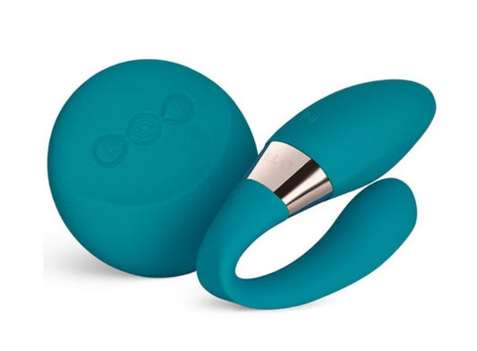 TIANI DUO Vibrating Couples Massager, Ocean Blue
