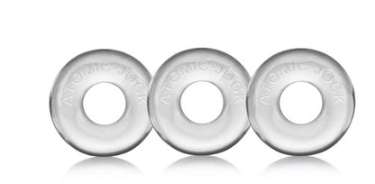 OXBALLS RINGER, 3-pack of DO-NUT-1 - CLEAR