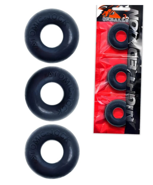 OXBALLS RINGER, cockring 3-pack - PLUS+SILICONE special edition - NIGHT