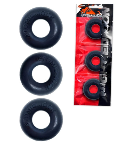 OXBALLS RINGER, cockring 3-pack - PLUS+SILICONE special edition - NIGHT