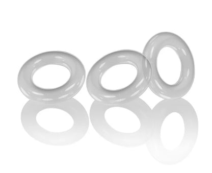OXBALLS WILLY RINGS, 3-pack cockrings - CLEAR