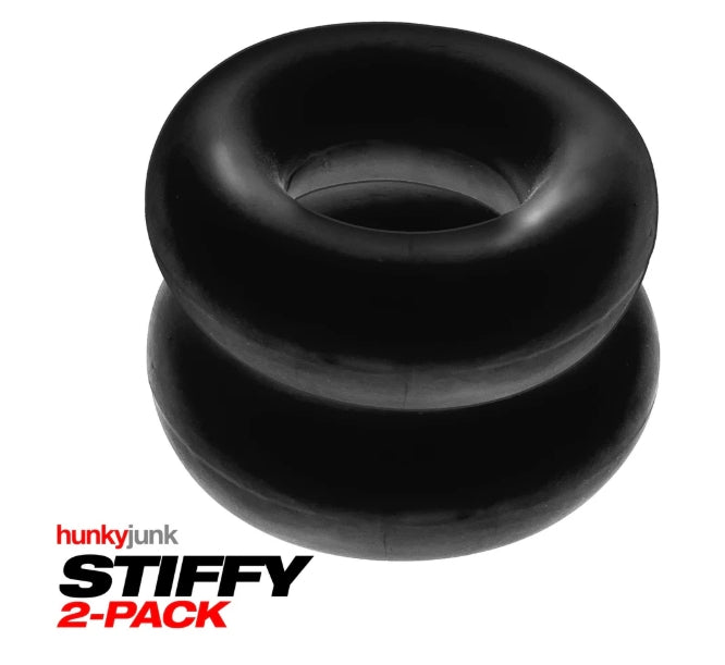 Hunkyjunk STIFFY 2-pack bulge cockrings - TAR ICE