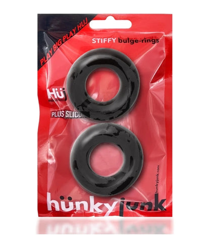 Hunkyjunk STIFFY 2-pack bulge cockrings - TAR ICE
