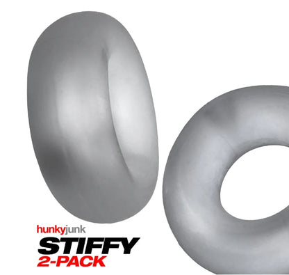 Hunkyjunk STIFFY 2-pack bulge cockrings - CLEAR ICE