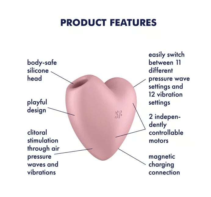 Satisfyer Cutie Heart - Light Red
