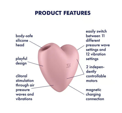 Satisfyer Cutie Heart - Light Red
