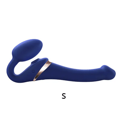 MULTI ORGASM BENDABLE STRAP-ON - XL - NIGHT BLUE